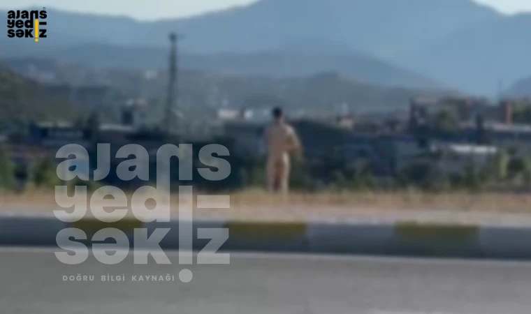 Karabük 100. Yıl Mahallesinde yolda çırılçıplak dolaştı !