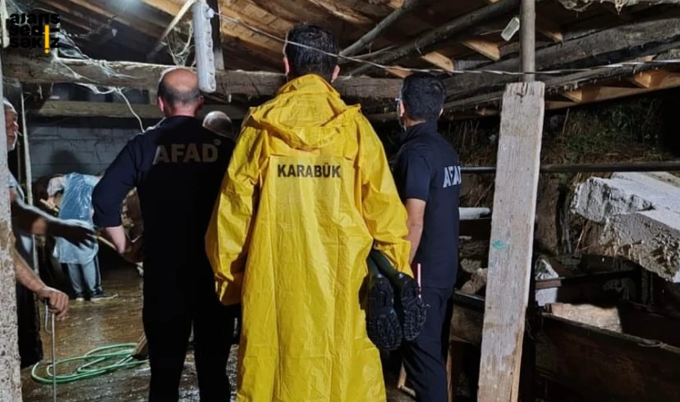 Son yılların en çok yağışını alan Karabük’te ihbarlar sonrası AFAD sahaya indi.