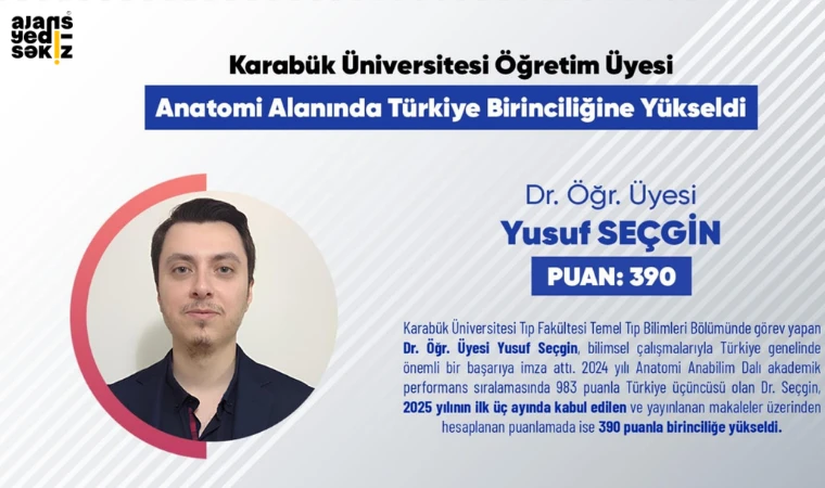 Anatomi alanında Yusuf Seçgin zirveye çıktı.