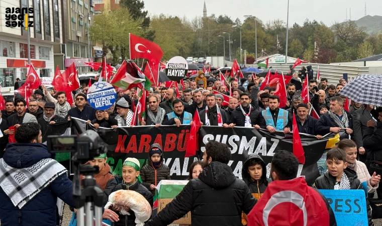 Karabük halkı Gazze için tek yürek oldu, binlerce kişi yürüyüşte buluştu.
