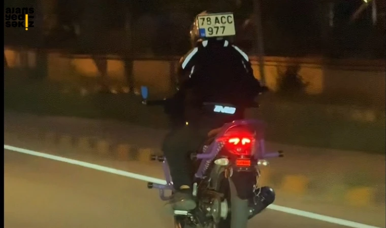 Karabük’te motosiklet sürücüsünden sıra dışı çözüm.