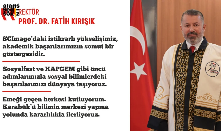 KBÜ, SCImago sıralamasında 35 basamak birden yükseldi.