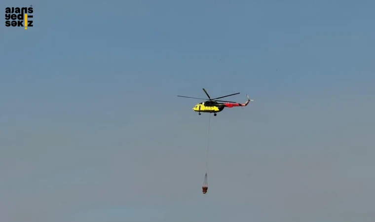 Cildikısık’taki orman yangınına 1 helikopter, 63 araç ve 205 personel müdahale ediyor.
