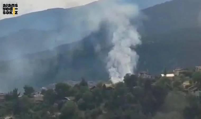 Karabük’ün Adatepe Mahallesi’nde dumanlar yükselmeye başladı.