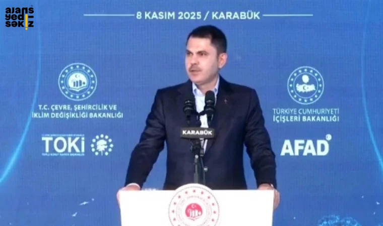 Bakan Murat Kurum, 'Karabük Afet Konutları Temel Atma Töreni'nde konuştu.