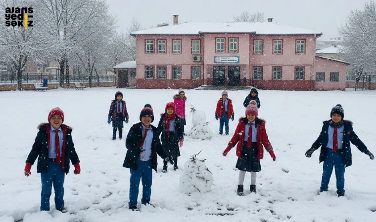 Olumsuz hava koşulları nedeniyle tüm okullar Pazartesi günü tatil edildi.