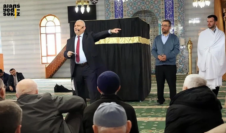 İl Müftüsü Ali Erhun, 2026 hacı adaylarına hac ibadetini uygulamalı olarak anlattı.