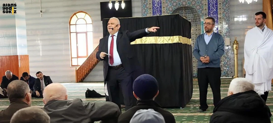 İl Müftüsü Ali Erhun, 2026 hacı adaylarına hac ibadetini uygulamalı olarak anlattı.