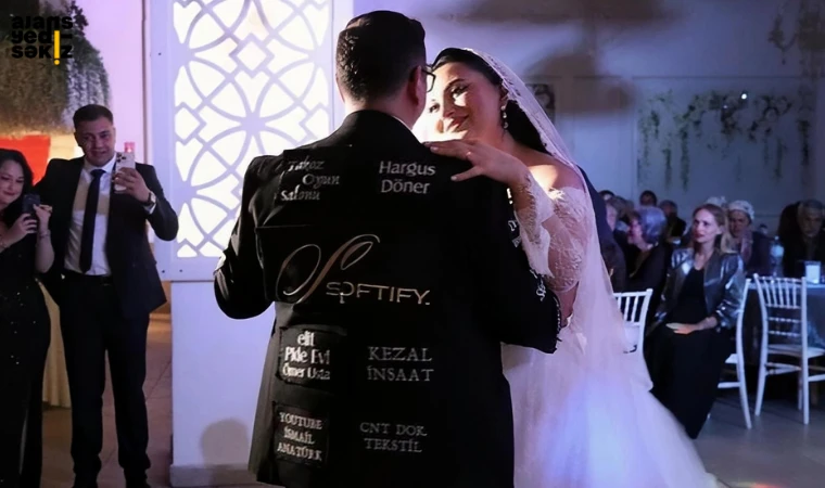 Uyanık damat! Damatlığa reklam aldı, düğün masrafını hafifletti.