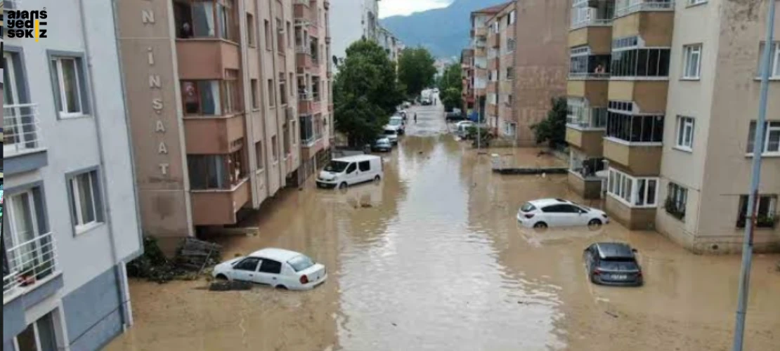 Cide'de 150'den fazla ev ve iş yeri su altında kaldı.