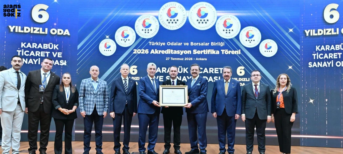 Karabük TSO, TOBB Akreditasyon Sistemi'nde 6 yıldız alarak Türkiye genelinde ilk 7'ye girdi.