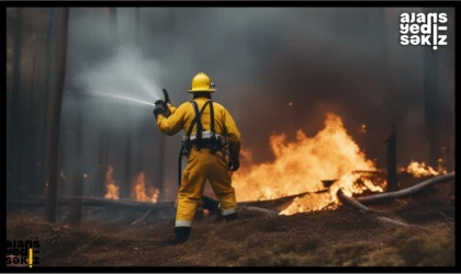 Sarı Çiçek Yaylası'nda 5 Dönüm Arazi Kül Oldu!