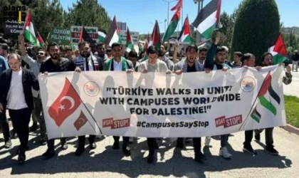 KBÜ Öğrencileri Gazze Saldırılarını Protesto Etti!