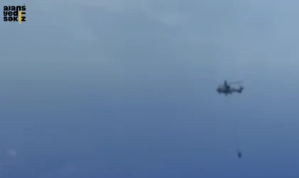 Ovacık'ta orman yangınına TSK'ya ait 2 adet AS-532 Cougar helikopter ile destek sağlanıyor.