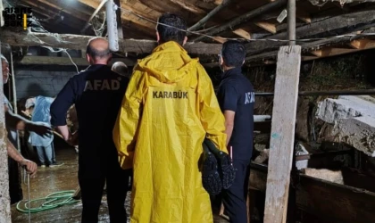 Son yılların en çok yağışını alan Karabük’te ihbarlar sonrası AFAD sahaya indi.