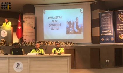 200 servis şoförü ve rehbere trafik eğitimi verildi.