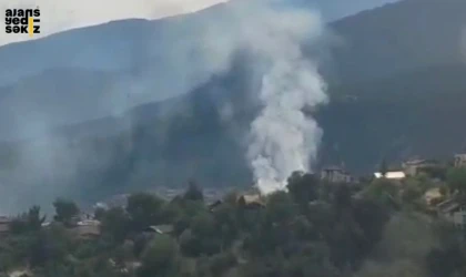 Karabük’ün Adatepe Mahallesi’nde dumanlar yükselmeye başladı.