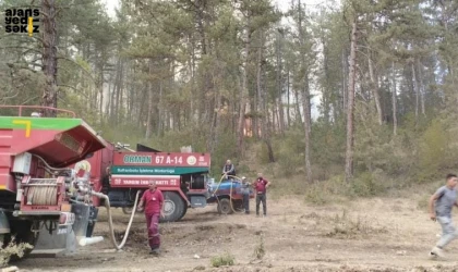 Ekiplerin, yangına karadan ve havadan müdahalesi aralıksız devam ediyor.