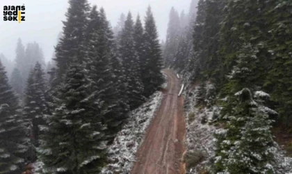 Karabük'ün yüksek kesimlerine ilk kar yağışı gerçekleşti.