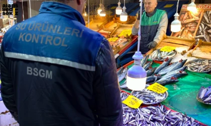 Ekipleri, perakende balık satış noktalarında hijyen ve boy kontrolleri gerçekleştirdi.